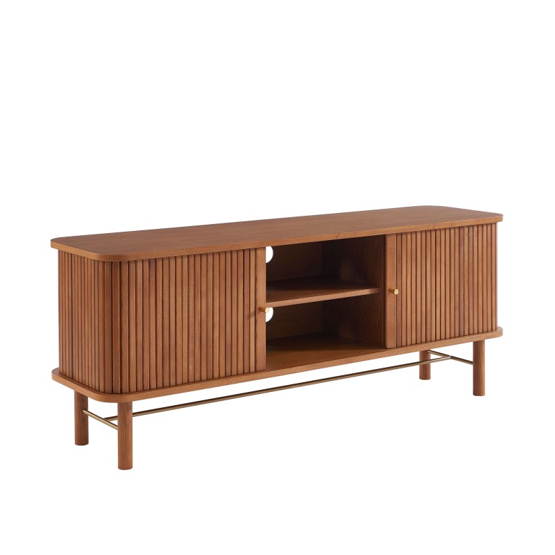 Fernsehschrank ERNEST aus dunkler Esche mit Drehtüren, 150 cm