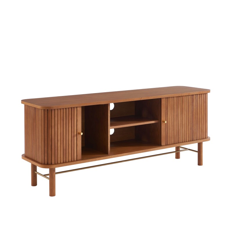 Fernsehschrank ERNEST aus dunkler Esche mit Drehtüren, 150 cm