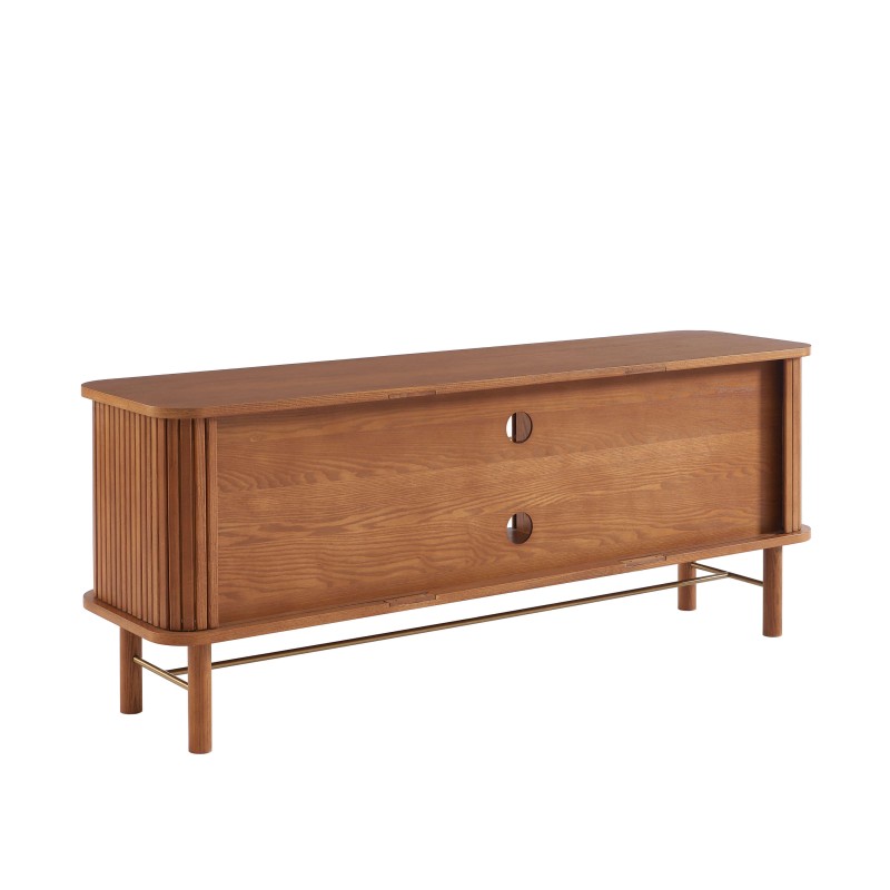 Fernsehschrank ERNEST aus dunkler Esche mit Drehtüren, 150 cm