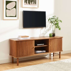 Fernsehschrank ERNEST aus dunkler Esche mit Drehtüren, 150 cm