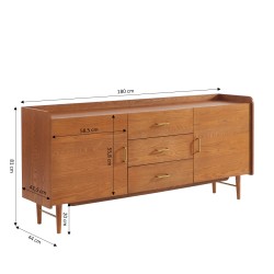 Sideboard TWIGGY Eschenfurnier 2 Türen 180 cm