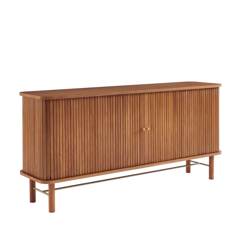 Buffet ERNEST frêne foncé 2 portes tambour 160cm