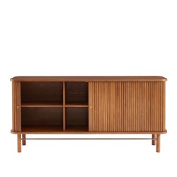 Buffet ERNEST frêne foncé 2 portes tambour 160cm