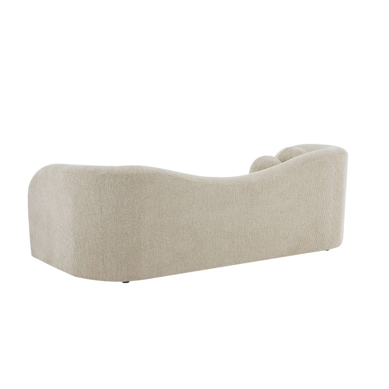 Canapé droit fixe BACALA 3 places tissu chenille taupe