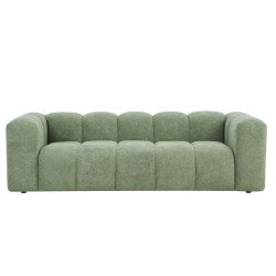 Divano fisso TASTA a 3 posti in tessuto verde oliva