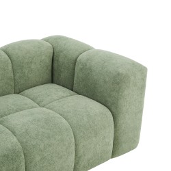 Divano fisso TASTA a 3 posti in tessuto verde oliva