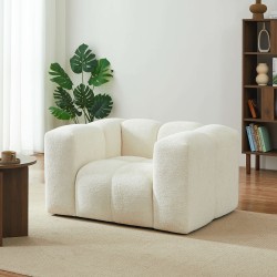 Fauteuil fixe TASTA 1 place tissu beige