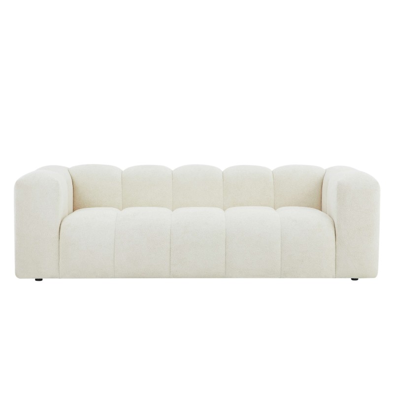 Divano fisso TASTA 3 posti in tessuto beige