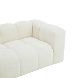 Divano fisso TASTA 3 posti in tessuto beige