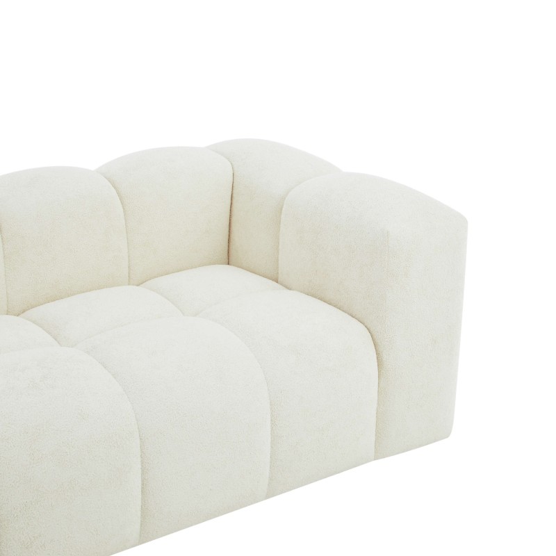 Divano fisso TASTA 3 posti in tessuto beige