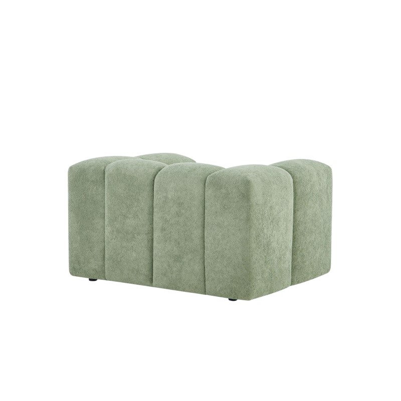 Fauteuil fixe TASTA 1 place tissu vert olive