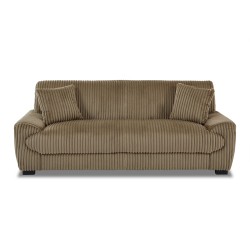Gerades Sofa ADEA 3-Sitzer aus braunem Cord