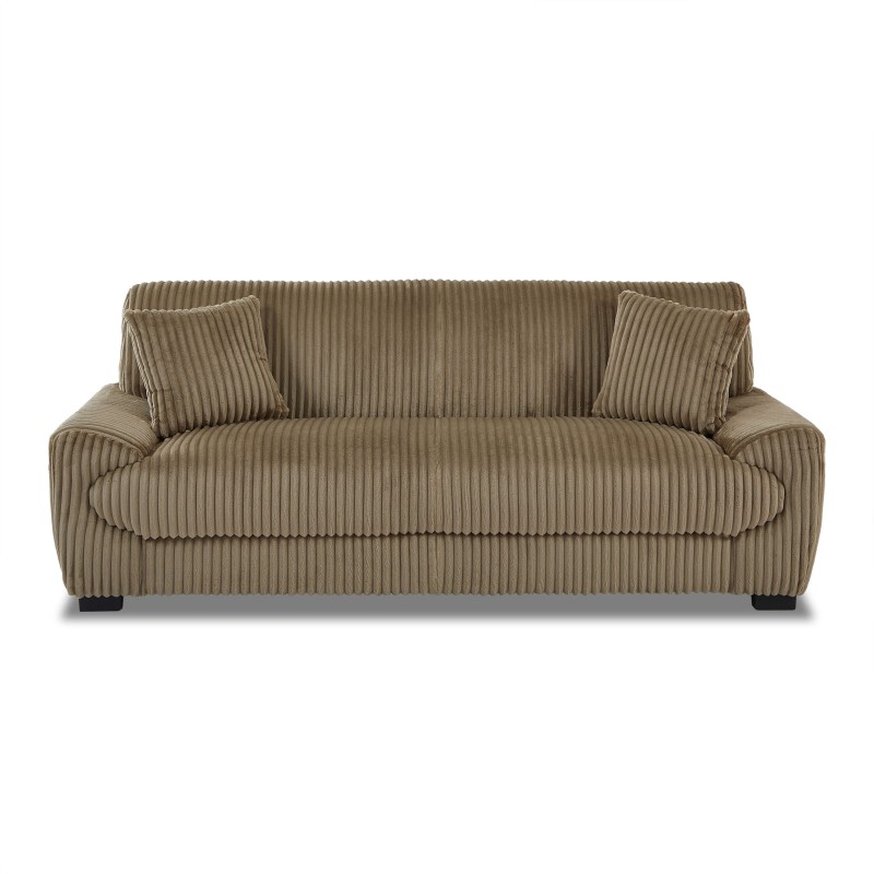 Gerades Sofa ADEA 3-Sitzer aus braunem Cord