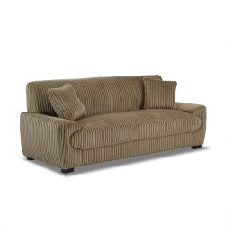Gerades Sofa ADEA 3-Sitzer aus braunem Cord