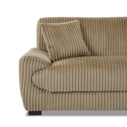 Gerades Sofa ADEA 3-Sitzer aus braunem Cord
