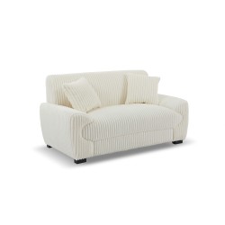 Divano fisso ADEA a 2 posti in velluto a coste beige