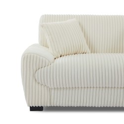 Divano fisso ADEA a 2 posti in velluto a coste beige