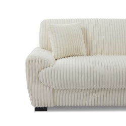 Gerades Sofa ADEA 3-Sitzer aus beigem Cord