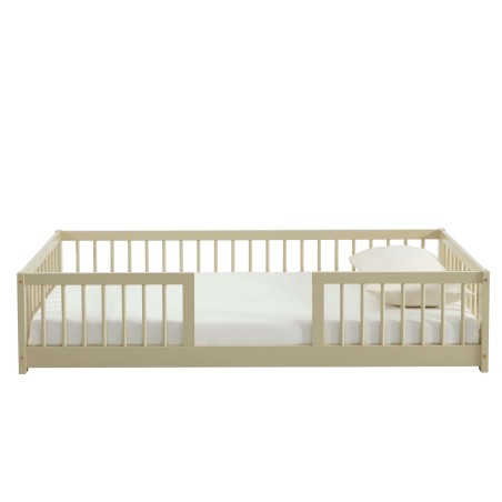 Letto per bambini con sponde EDEN in pino massiccio beige 90x190 rete inclusa