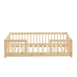 Letto per bambini con sponde EDEN 70x140 in pino massiccio con rete inclusa