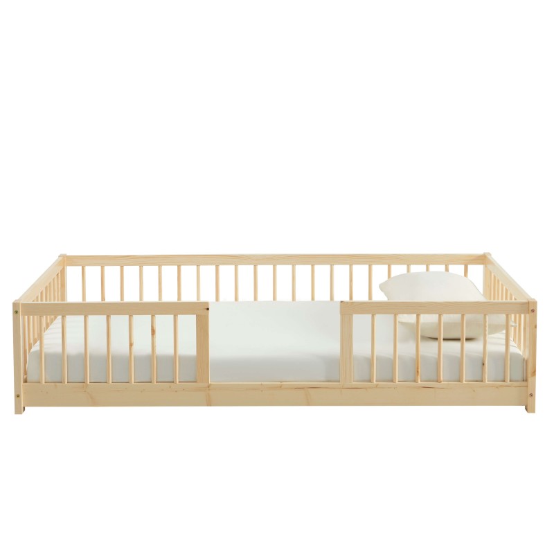 Letto per bambini con sponde EDEN in pino massiccio 90x190 rete inclusa