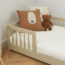 Letto per bambini con sponde EDEN 70x140 in pino massiccio beige, rete inclusa