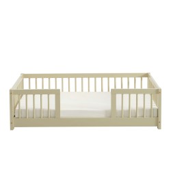 Letto per bambini con sponde EDEN 70x140 in pino massiccio beige, rete inclusa