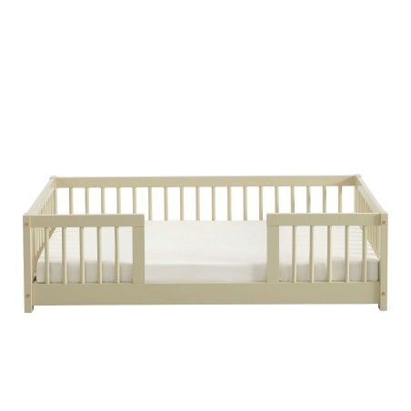 Letto per bambini con sponde EDEN 70x140 in pino massiccio beige, rete inclusa