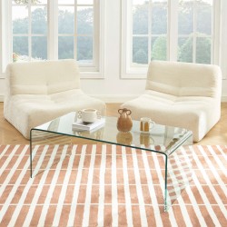 Couchtisch GINZAaus transparentem Hartglas 120 cm