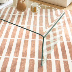 Couchtisch GINZAaus transparentem Hartglas 120 cm