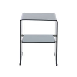 Comodino GINZA in vetro temperato nero