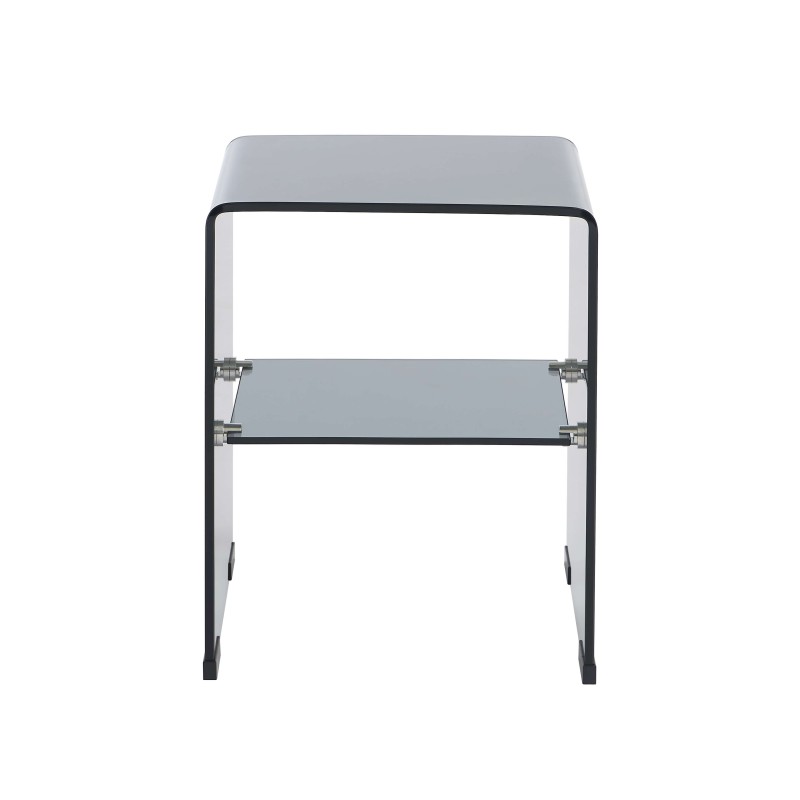 Comodino GINZA in vetro temperato nero