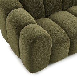 Divano SUNNY a 2 posti in tessuto tweed verde