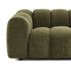 Divano SUNNY a 2 posti in tessuto tweed verde