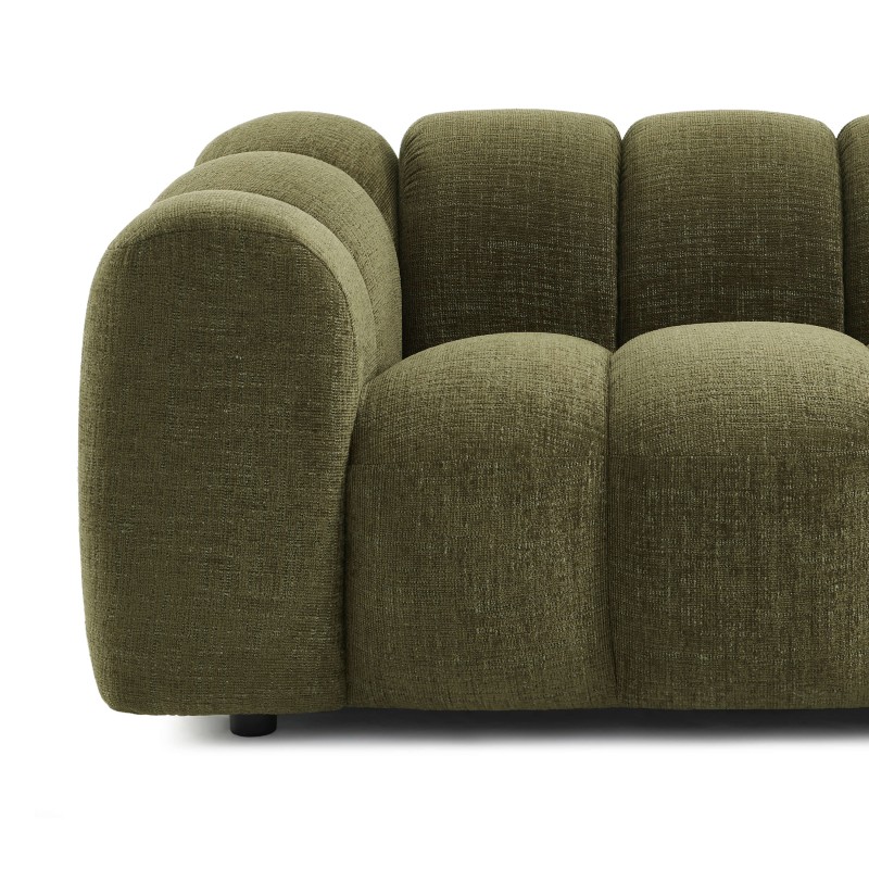 Divano SUNNY a 2 posti in tessuto tweed verde