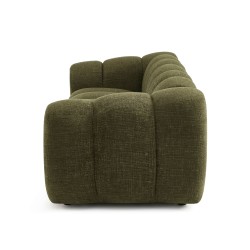 Canapé SUNNY 3 places tissu tweed vert