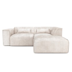 Ecksofa NUNA mit fester rechter Ecke, 4-Sitzer, Stoff, beige