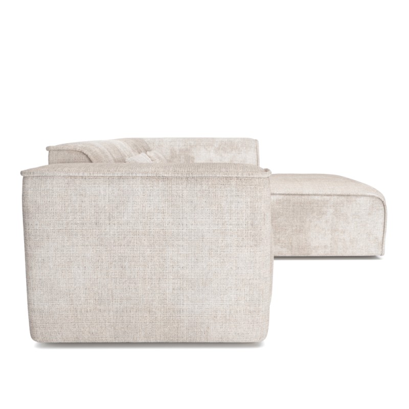 Ecksofa NUNA mit fester rechter Ecke, 4-Sitzer, Stoff, beige