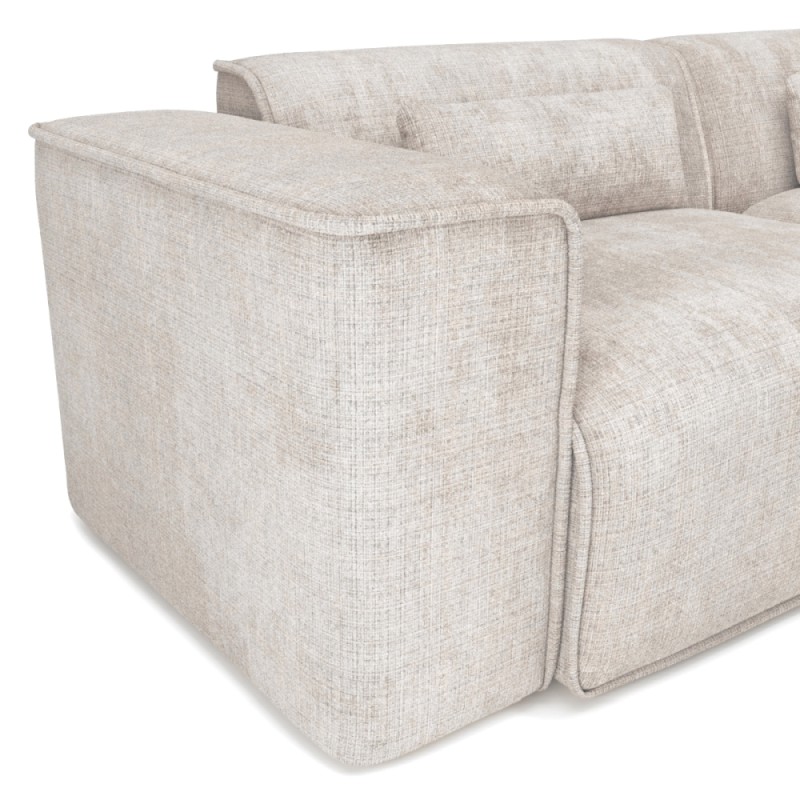 Ecksofa NUNA mit fester rechter Ecke, 4-Sitzer, Stoff, beige