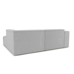 Ecksofa rechts feststehend NUNA 4-Sitzer Cord grau