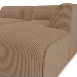 Ecksofa NUNA mit 4 Sitzplätzen, braun, Cord