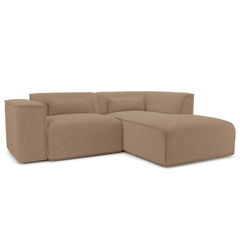Ecksofa NUNA mit 4 Sitzplätzen, braun, Cord
