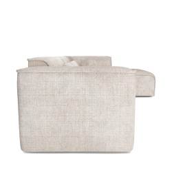 Ecksofa rechts feststehend NUNA 5/6-Sitzer Stoff beige
