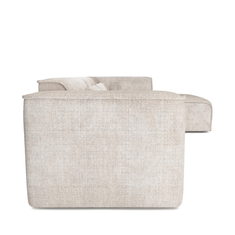 Ecksofa rechts feststehend NUNA 5/6-Sitzer Stoff beige