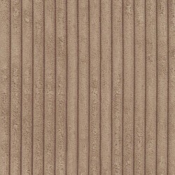 Canapé d'angle droit fixe NUNA 5/6 places velours côtelé marron