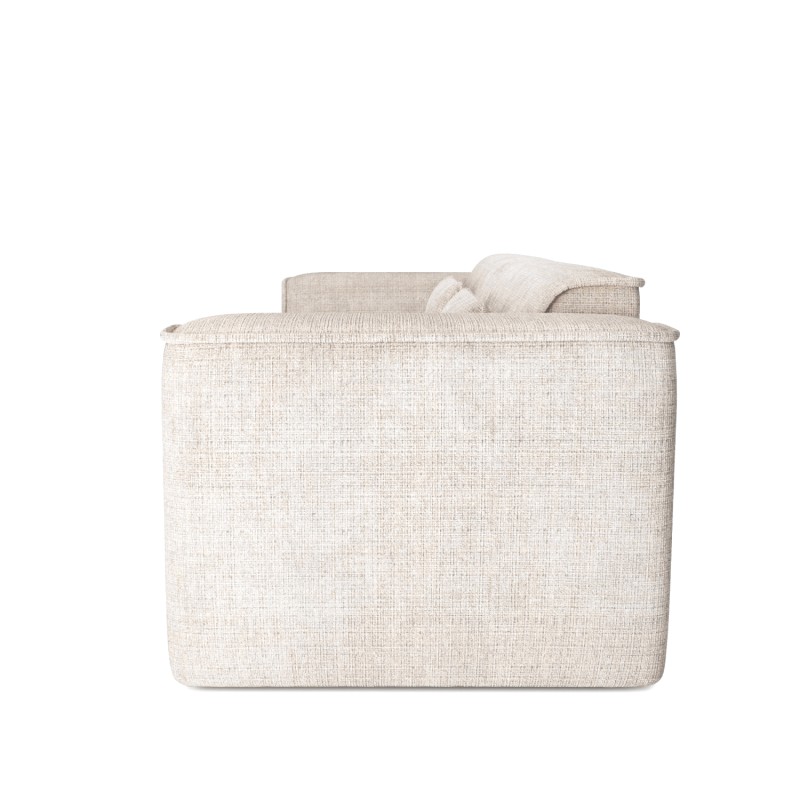 Canapé droit fixe NUNA 3 places tissu beige