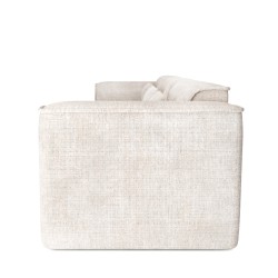 Divano fisso NUNA a 4/5 posti in tessuto beige