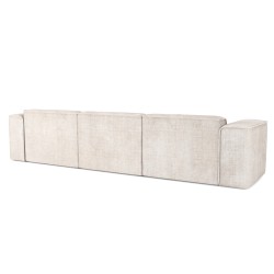 Divano fisso NUNA a 4/5 posti in tessuto beige
