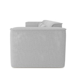 Divano fisso NUNA 4/5 posti in velluto a coste grigio