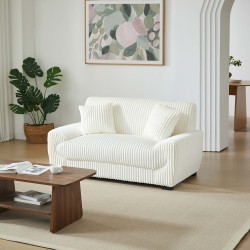 Set aus 3+2-Sitzer-Sofas + 1-Sitzer-Sessel ADEA aus beigem Cord